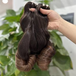 EXTENSIONES DE CABELLO HUMANO ONDULADO BOUNCY RIZADO NATURAL NEGRO Y COLORES DONANTE CRUDO VIETNAMÉS AL POR MAYOR - Product Image 4