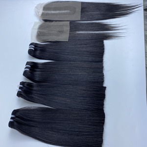 Meilleur prix de gros Extensions de cheveux humains bruts vietnamiens droits osseux super doublement étirés Longueur de 8 à 34 pouces - Product Image 4