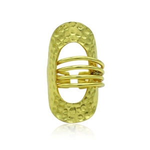 Bague Vintage Tendance en Laiton Plaqué Or 18K pour Enfants, Style Ailes avec Incrustation de Pierres Précieuses, Cadeau - Product Image 1