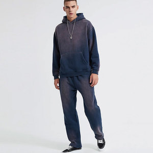 Survêtement d'extérieur pour hommes adultes, polaire confortable en coton délavé à l'acide de meilleure qualité avec impression en relief, nouvel arrivage - Product Image 6