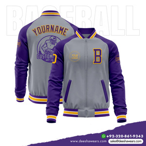 Veste zippée de baseball style bomber, vêtement d'extérieur pour équipe sportive, coupe-vent, respirante, anti-humidité, séchage rapide, coupe confortable - Product Image 5