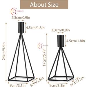 New Design Vintage Metal <b>Candle</b> Stand Home Decoration Metal <b>Candle</b> <b>Stick</b> Holder With Black Finishing Unique <b>Candle</b> Jar Supplies - Product Image 6