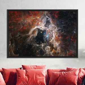 Toile imprimée Nébuleuse Cosmique : Art des étoiles et de la poussière de la galaxie, TOILE ENCADRÉE NOIRE - Product Image 1