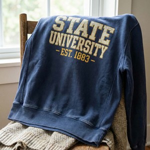 Sudadera con Capucha de Invierno Gruesa, Estilo Vintage, Lavado Ácido, Estampado 3D con Efecto Desgastado, Logotipo Universitario, Estilo Urbano Extragrande - Product Image 4