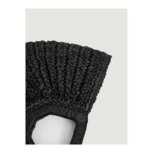 กระเป๋าฟางถักมือสีดำ 22x47 ซม. CNT1052 - 1016-สีดำ - Product Image 5