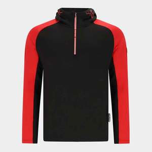Sweat-shirt de golf personnalisé pour hommes avec demi-fermeture à glissière col montant à quart de fermeture à glissière pull à capuche pour l'impression hivernale disponible en gros - Product Image 5