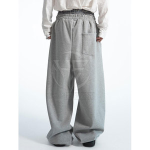 New Arrival Casual Trousers Breathable Fabric Drawstring Waist Relaxed Shape Smooth Finish Fashion <b>Men</b> Flared <b>Sweat</b> <b>Pant</b> - Product Image 3
