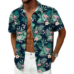 <b>Men's</b> Summer Velour Aloha <b>Shirt</b> Button Short Sleeve Beach Top with Printed Tropical <b>Hawaiian</b> Design Casual <b>for</b> Vacation Cruise - Product Image 3
