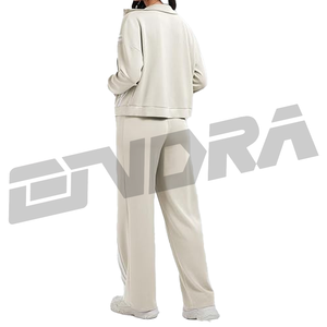 Conjunto de salón de dos piezas de moda para mujer, chaqueta de sudor y pantalones para correr, chándal, ropa informal suave, moda de otoño cómoda - Product Image 1