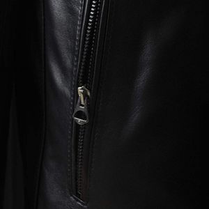 2025 chaquetas de cuero de motorista de piel de oveja auténtica y piel de vaca personalizadas de alta calidad para hombres, chaqueta de invierno de cuero puro para hombres - Product Image 2