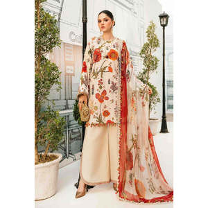 Colección Eid 2025 de Maria B, MPT-2607-A-TC-1268, Blusa de Chifón, Colección Primavera/Verano - Product Image 1