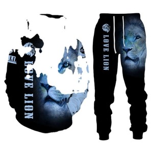 2025 NOUVEAUX SURVÊTEMENTS POUR HOMMES PULLOVER SURVEILLANTS LÉGERS 100% POLYESTER ENSEMBLE DEUX PIÈCES PUFF IMPRIMÉ CASUAL CHAUD POLAIRE - Product Image 5