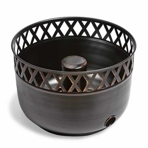 Tuyau de jardinière en métal cuivre et plante verte enrouleur de tuyau d'incendie porte-pot de tuyau d'incendie équipement de lutte contre l'incendie enrouleur de tuyau d'incendie concepteur - Product Image 1