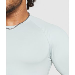 Camiseta deportiva de verano para hombre, Camiseta deportiva de poliéster de alta calidad para entrenamiento, Camiseta con estampado liso para hombre - Product Image 5