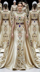 TRENDY-Caftan Vestido de seda de manga larga Adornado Cristal Beadssstone Dabka Zari Bordado Fiestas/Bodas-Paquistaní 2024 - Product Image 2