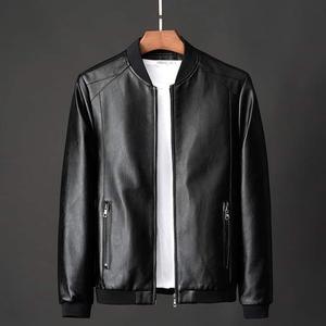Custom High Quality Fashion Jacket for <b>Men's</b> <b>Black</b> Leather Jacket <b>Real</b> Lambskin <b>Men's</b> Fashion Leather Jacket - Product Image 1