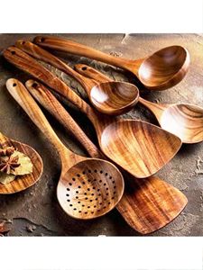 Ensemble de serveurs à salade en acacia, ensemble de 2 pièces pour servir la salade, écologique, passe au lave-vaisselle, outils à salade, cuisine à domicile, fabriqué en Inde - Product Image 6