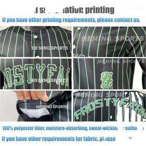 Camiseta de Béisbol Juvenil con logotipo personalizable, transpirable, 100% poliéster, precio de fábrica, ropa deportiva con botones - Product Image 5