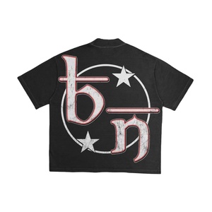 T-shirt décontracté pour homme en coton 100% de haute qualité, logo personnalisé, 300g, respirant, écologique, anti-UV, séchage rapide, col rond, coupe ample - Product Image 2