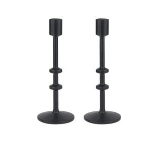 Nouveau support de bougie décoratif en aluminium à 4 piliers noir mat pour la décoration de table et d'halloween faite à la main - Product Image 5