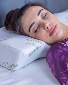 Thoải mái Tre Bộ nhớ bọt gel chống mồ hôi cổ tử cung gối 45x31x10 <span class=keywords><strong>7cm</strong></span> visco chỉnh hình ngủ hỗ trợ - Product Image 3