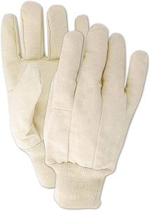 Gants de perceuse en toile de coton en tissu de tricot blanc confortable et réutilisables durables à usage général poignet industriel robuste - Product Image 4
