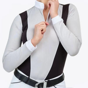 Último diseño 2024 Ropa ecuestre Manga larga Sublimación digital Capa base impresa para jinetes jóvenes - Product Image 5