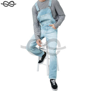 Mens Denim Bib Overalls Relaxed Fit Fashion Jean <b>Jumpsuit</b> <b>with</b> Adjustable Straps and Multiple <b>Pockets</b> Casual Workwear - Product Image 6