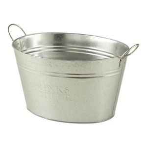Cubo de champán enfriador de vino de acero inoxidable con logotipo personalizado con mango medio, bañera de bebida de Metal para fiesta de Bar - Product Image 3