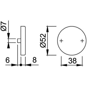Par de Rosetas para Cerradura HOPPE E42KVS de Acero Inoxidable F69, Escutcheon de 8 mm de Grosor, Redondo Ciego - Product Image 3