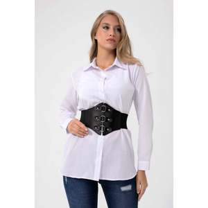 เข็มขัดรัดตัวแบบยืดหยุ่นสำหรับผู้หญิงพร้อมดีเทลห่วงวงแหวนสุดหรู - Product Image 4