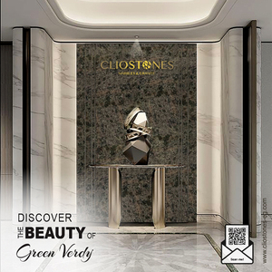 Losas de granito verde verdoso modernas al por mayor superficie pulida para uso interior y exterior de Villa - Product Image 3