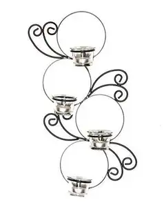 Iron Antique Maple Leaf Wall Mount Votive Wall Candle Holder Tealight for Home and Office Decor Wedding Party Events Decorative - Product Image 1