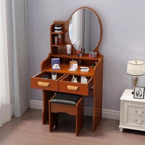 Meuble de chambre à coucher moderne en bois de pin, <span class=keywords><strong>commode</strong></span> <span class=keywords><strong>pas</strong></span> chère, coiffeuse, table de maquillage <span class=keywords><strong>blanche</strong></span>, miroir éclairé, maquillage amovible - Product Image 6