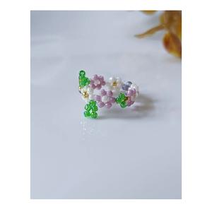 แหวนลูกปัดสีสันสดใสปรับได้อุปกรณ์เสริมทำมือจำนวนมากสำหรับหญิงสาว - Product Image 4