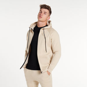 Sudadera con capucha para hombre, de invierno, ecológica, transpirable, con forro, logotipo personalizado, algodón de alta calidad, forro polar grueso, con cremallera - Product Image 2