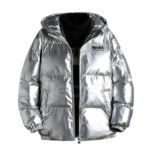 Veste d'hiver pour hommes de haute qualité Design rembourré respirant avec col à capuche et logo avant Vêtements de mode à bas prix - Product Image 1