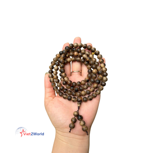 Bracelet de perles en bois d'oud de style vintage en bois d'agar du Viet Nam 12-15mm chaîne de mode parfumée chaude sans huile et lien fabriqué au Vietnam - Product Image 2