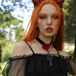 Collana pendente a pipistrello gotico da donna WCRAZYE alla moda di Halloween Victoria rilievo cammeo Dark vampiro strega gioielli - Product Image 5