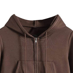 Sweat à capuche zippé à la mode pour femme respirant anti-rides tissu Streetwear Style Hoodies - Product Image 5