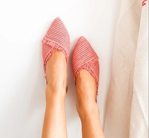 รองเท้าแตะ Raffia สำหรับผู้หญิงทำด้วยมือ, ไอเดียของขวัญ - Product Image 1