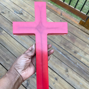 Resin Epoxy Church Cross Cutout with Smooth Edges and Vibrant colors High Quality - Product Image 1