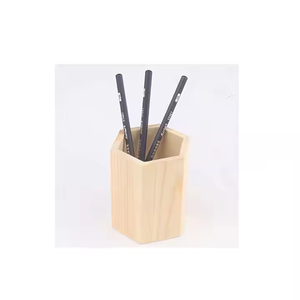 Porte-stylo en bois Accessoires de bureau de table pour le bureau à domicile Porte-stylos en bois Meilleur prix par l'artisanat en croissant - Product Image 5