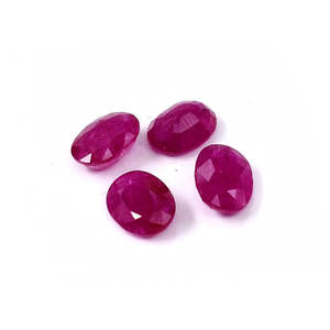 Rubis naturel du Mozambique, ovales calibrés 7x9mm 8x10mm, taille brillant, taille coussin, qualité diamant, pierre précieuse en vrac, traitement thermique - Product Image 1