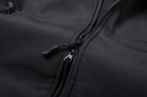 Veste softshell pour hommes automne hiver vente en gros Logo personnalisé col montant coupe-vent imperméable décontracté solide fermeture éclair veste chaude - Product Image 6