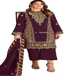 热销女性Salwar Kameez巴基斯坦派对穿Salwar套装全球供应商和出口商巴基斯坦服装