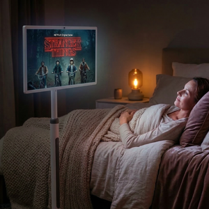 Pantalla Móvil Inteligente Inalámbrica de 32 Pulgadas con Android <span class=keywords><strong>13</strong></span>, Pantalla Táctil Giratoria con Ruedas Ocultas y Batería para Transmisión en Redes Sociales - Product Image 1