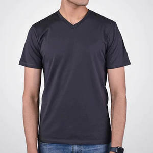 T-shirt décontracté d'été basique à col rond 100% coton coupe ample et respirant - Product Image 1