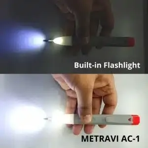 Testeur de tension sans contact industriel Metravi AC-1 avec écran LCD, plage AC 90V-1000V, précision de 5% - Product Image 5