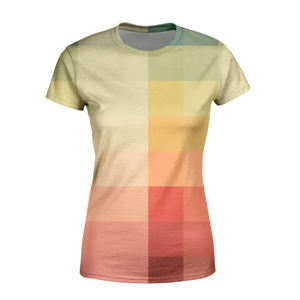 Camisetas impresas personalizadas de secado rápido para mujer, camiseta transpirable con sublimación para mujer, camisetas de sublimación de tamaño de EE. UU. para mujer - Product Image 1
